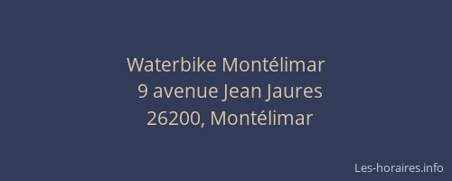 Waterbike Montélimar