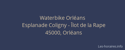Waterbike Orléans