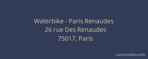 Waterbike - Paris Renaudes