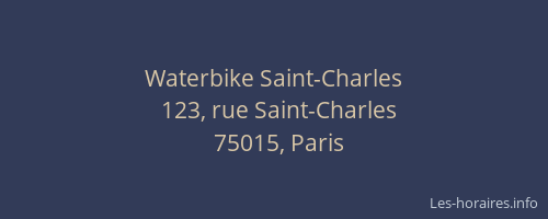 Waterbike Saint-Charles