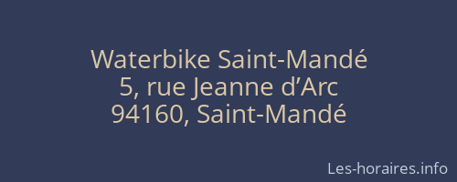 Waterbike Saint-Mandé