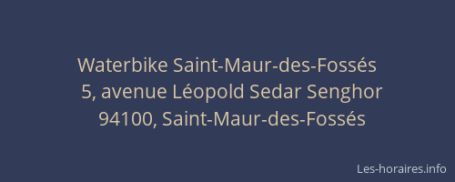 Waterbike Saint-Maur-des-Foss&eacute;s