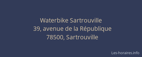 Waterbike Sartrouville