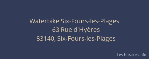 Waterbike Six-Fours-les-Plages