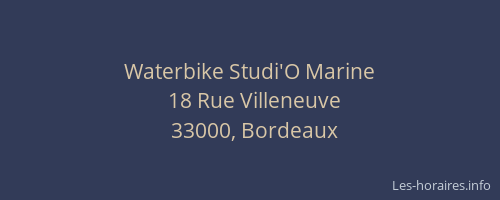 Waterbike Studi'O Marine