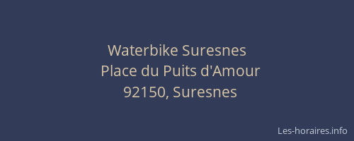 Waterbike Suresnes