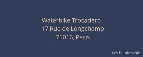 Waterbike Trocadéro