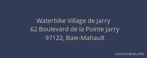 Waterbike Village de Jarry
