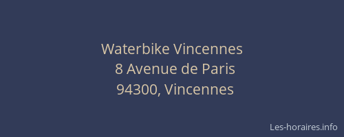 Waterbike Vincennes