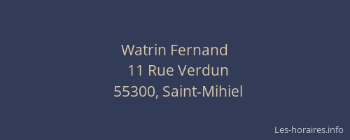 Watrin Fernand