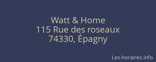 Watt & Home