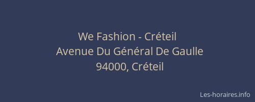 We Fashion - Cr&eacute;teil