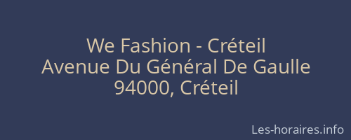 We Fashion - Créteil