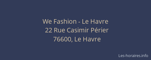 We Fashion - Le Havre