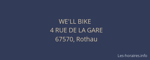 WE'LL BIKE