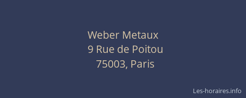 Weber Metaux