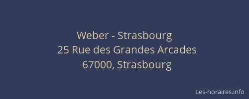 Weber - Strasbourg