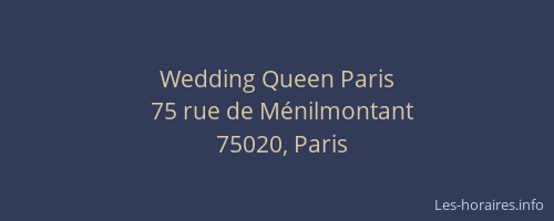 Wedding Queen Paris