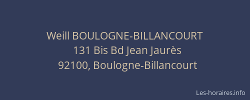 Weill BOULOGNE-BILLANCOURT