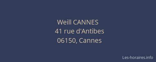 Weill CANNES
