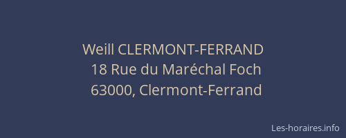 Weill CLERMONT-FERRAND