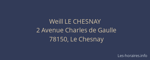 Weill LE CHESNAY