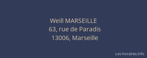 Weill MARSEILLE
