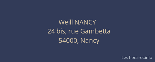 Weill NANCY