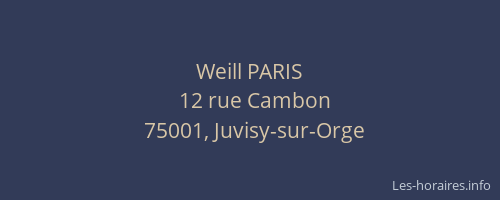 Weill PARIS