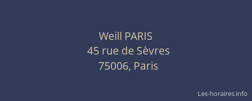 Weill PARIS