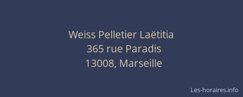 Weiss Pelletier Laëtitia