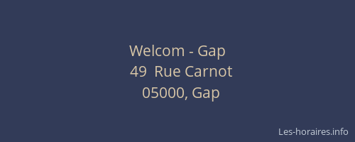 Welcom - Gap