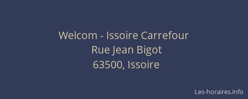 Welcom - Issoire Carrefour