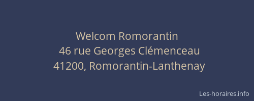 Welcom Romorantin
