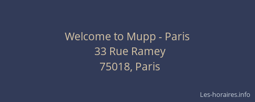 Welcome to Mupp - Paris