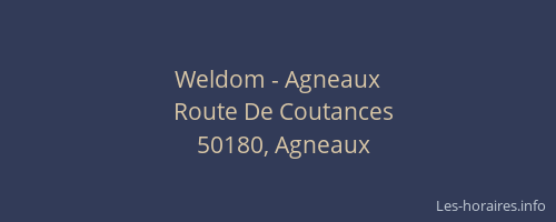 Weldom - Agneaux