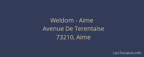 Weldom - Aime