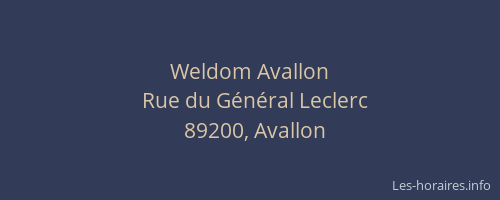 Weldom Avallon