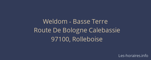 Weldom - Basse Terre