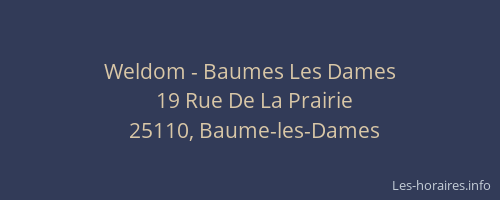 Weldom - Baumes Les Dames