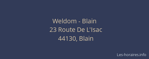 Weldom - Blain