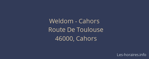 Weldom - Cahors