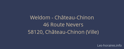 Weldom - Château-Chinon