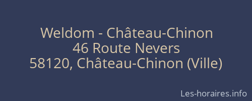 Weldom - Château-Chinon