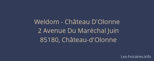 Weldom - Château D'Olonne