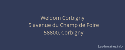 Weldom Corbigny