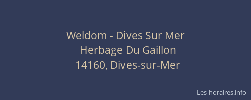 Weldom - Dives Sur Mer