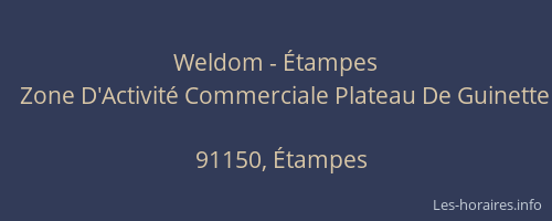 Weldom - Étampes