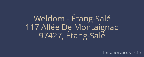 Weldom - Étang-Salé