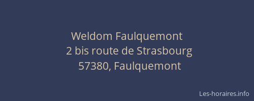 Weldom Faulquemont